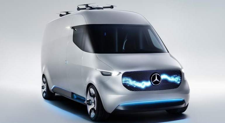  Mercedes crea una línea de furgonetas eléctricas equipadas con drones en el techo